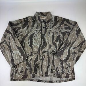 Vintage Ranger Mens Size XL Camo Shirt Treebark Button Up Hunting Made in USA